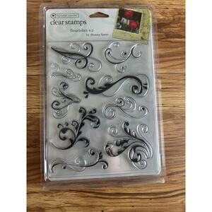 Autumn Leaves Clear Stamps Flourishes v2 Rhonna Farrer Technique Tuesday WhirlyG